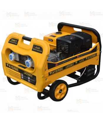 Generador eléctrico con motor a gasolina de 4 tiempos y 5.500W de potencia y arranque manual