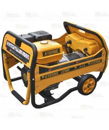 Generador eléctrico con motor a gasolina de 4 tiempos y 5.500W de potencia y arranque eléctrico