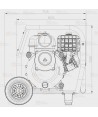 Motobomba de 4" para aguas sucias (110.000 l/h) 30 metros