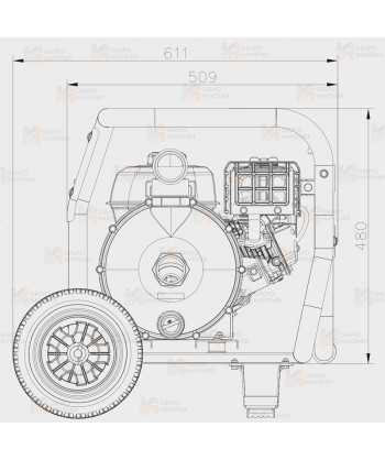 Motobomba anti corrosión (35.000 l/h) 30 metros