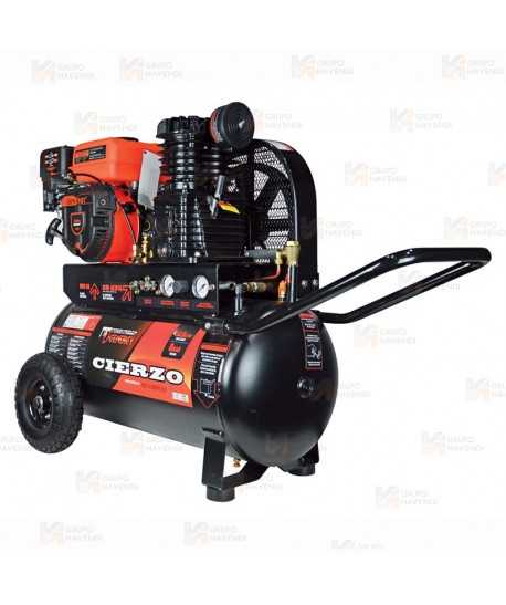 Moto compresor de aire a gasolina con calderín proporciona 516 l/m a 8bar