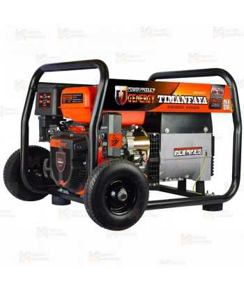 Motosoldadora a gasolina, potencia máxima de 190AH para electrodos de hasta 3,25mm.