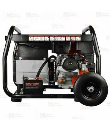 Motosoldadora a gasolina, potencia máxima de 190AH para electrodos de hasta 3,25mm.