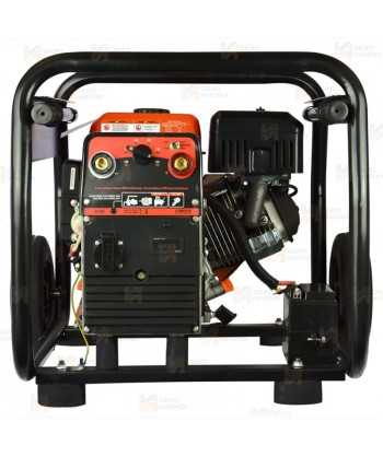Motosoldadora a gasolina, potencia máxima de 190AH para electrodos de hasta 3,25mm.