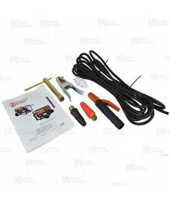 Motosoldadora a gasolina, potencia máxima de 190AH para electrodos de hasta 3,25mm.