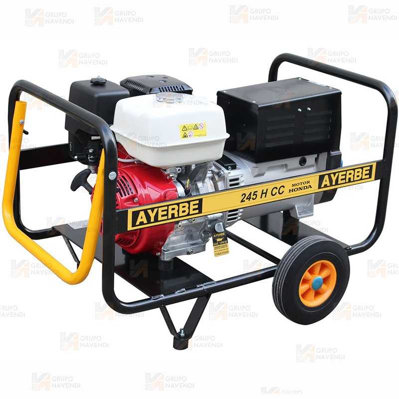 Motosoldadora con motor Honda intensidad 180 A (30%) 150 (60%) electrodos de 4 mm rutilo básico