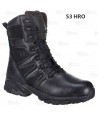 Botas de piel flor y cordura con cremallera S3 HRO para policía