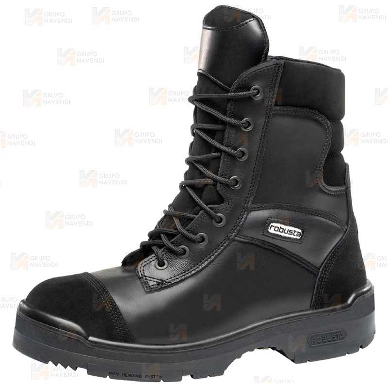 Bota de piel con puntera y plantilla de seguridad de S3 para forestales