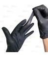 Guantes desechables de látex negro sin polvo