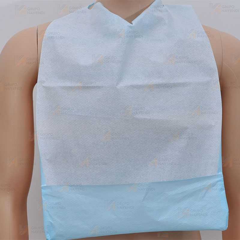 Babero para adultos con bolsillo recoge líquidos
