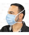 Mascarilla higiénica de triple capa con gomas a la cabeza