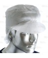 Gorro desechable con visera y recoge pelo color blanco