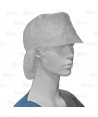 Gorro desechable con visera y recoge pelo color blanco