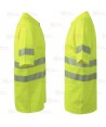 Polo alta visibilidad clase 2 de manga corta y cintas segmentadas amarillo flúor