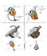 Torno de cable de acero de 20 y 25 m y Ø 6,3 mm para trípode TM7