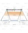 Trípode / Pórtico Hexápodo para espacios confinados con dos usuarios