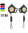Retráctil cable de acero 6, 8, 10 y 11 m. para trabajos en horizontal y vertical
