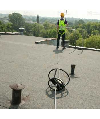 Protector de retráctil giratorio para trabajos horizontales