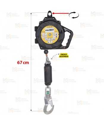 Retráctil cable de 6, 8, 10 y 11 m. para trabajos en horizontal y vertical