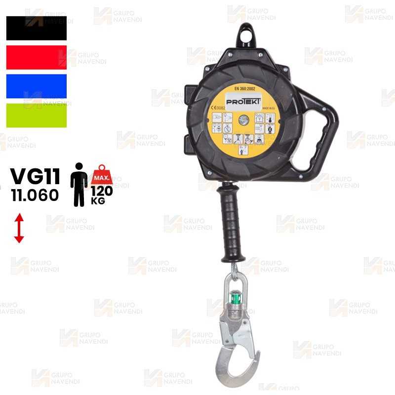 Retráctil cable de 6, 8, 10 y 11 m. para trabajos verticales
