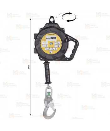 Retráctil cable de 6, 8 y 11 m. con mecanismo de acero inox. para trabajos verticales