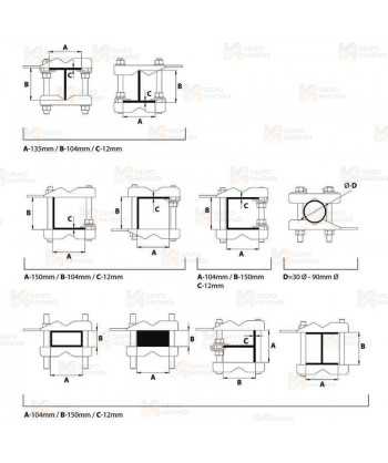 Punto de anclaje para tubos de estructuras