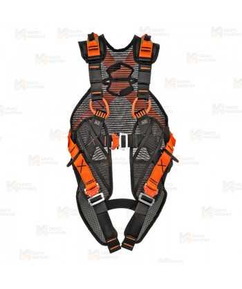 Arnés muy traspirable con hebillas automáticas color naranja flúor