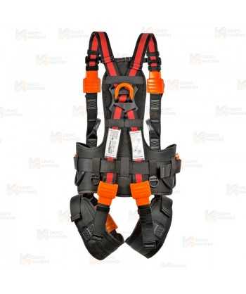 Arnés elástico para trabajos en suspensión con hebillas automáticas