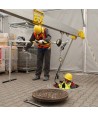 Pórtico anticaidas para trabajos en espacios confinados para tres personas