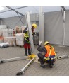 Pórtico anticaidas para trabajos en espacios confinados para tres personas