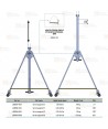 Pórtico portátil de aluminio modular para cargas pesadas de hasta 2.000 kg o tres usuarios simultáneamente