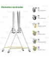 Pórtico portátil de aluminio modular para cargas pesadas de hasta 2.000 kg o tres usuarios simultáneamente