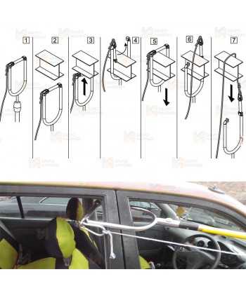 Gancho dieléctrico pasador de cuerdas para alturas y rescate