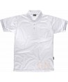 Polo de manga corta con bolsillo color blanco