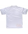 Polo transpirable de manga corta con bolsillo color blanco