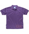 Polo transpirable de manga corta con bolsillo color morado