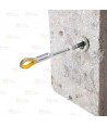Punto de anclaje reutilizable para estructuras de cemento
