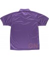 Polo transpirable de manga corta con bolsillo color morado