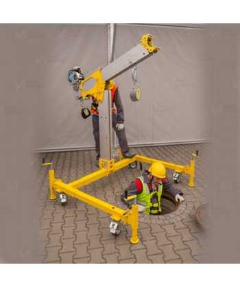 Poste Davit portátil para espacios confinados y verticales