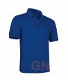 Polo de algodón con bolsillo y manga corta azul royal