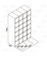Taquilla metálica de seis puertas (Un módulo)