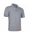 Polo de algodón con bolsillo y manga corta color gris vigoré