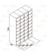 Taquilla metálica de ocho puertas (Un módulo)