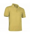 Polo de algodón con bolsillo y manga corta color beige arena