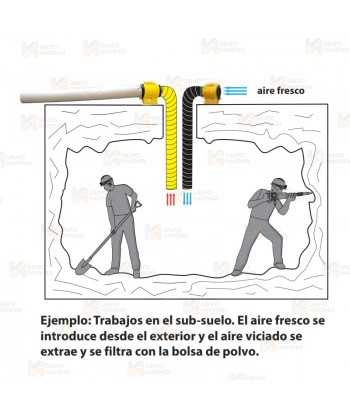 Conducto helicoidal de 7,6 m y Ø31 para ventilador BL-6800
