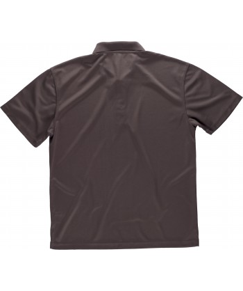 Polo de manga corta en tejido técnico transpirable color marrón/verde caza