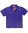 Polo de manga corta en tejido técnico transpirable color morado/naranja A.V.