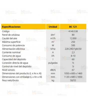 Refrigerador evaporativo (250 m²  -  12.000m³/h)