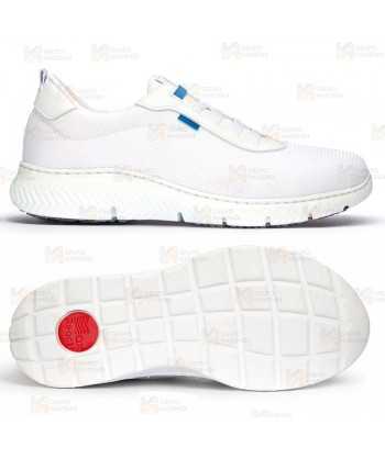 Zapatillas sanitarias antideslizantes y transpirables SRC 01 F0 color blanco