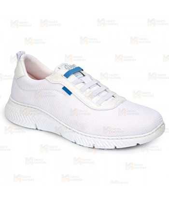 Zapatillas sanitarias antideslizantes y transpirables SRC 01 F0 color blanco